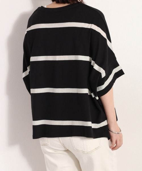 cepo（セポ）の「ボーダーポンチョＴｅｅ（Tシャツ/カットソー・レディース・ブラック/オフホワイト/ラベンダー・M）」の20枚目の写真