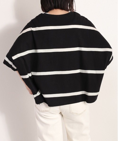 cepo（セポ）の「ボーダーポンチョＴｅｅ（Tシャツ/カットソー・レディース・ブラック/オフホワイト/ラベンダー・M）」の21枚目の写真