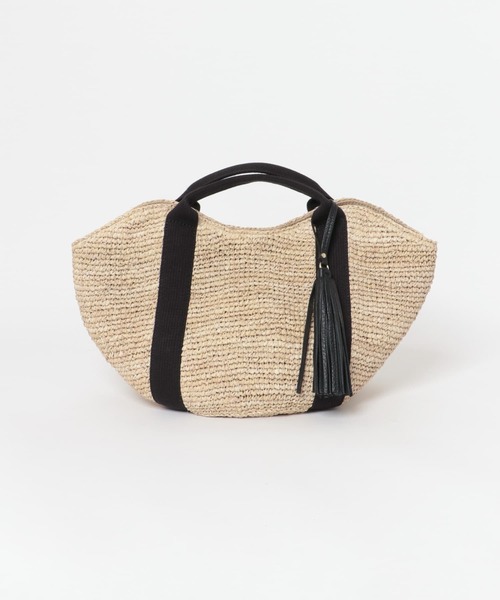 VIOLAd'ORO（ヴィオラドーロ）の「VIOLA d’ORO　テープモチーフラフィアバッグ（ハンドバッグ・レディース・ブラック/ゴールド系その他/ゴールド・ONE）」の6枚目の写真