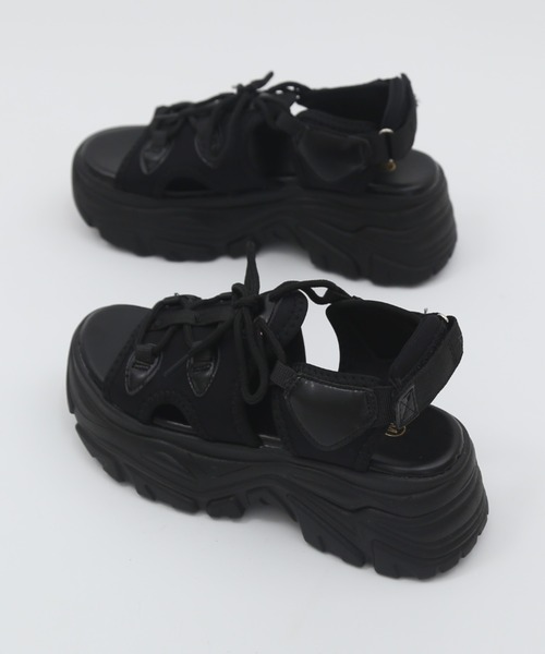 厚底バルキースニーカーソールスポーツサンダル6357