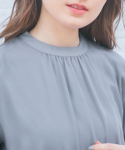 alotta（アロッタ）の「インナー付シャーリングシフォンワンピース（ワンピース・レディース・コバルトブルー/ピンク/ブラック/ネイビー/ブラック系その他・LARGE/XX-LARGE/XXX-LARGE/X-LARGE/MEDIUM/XXXX-LARGE/L/M/LL/3L/4L/5L）」の16枚目の写真