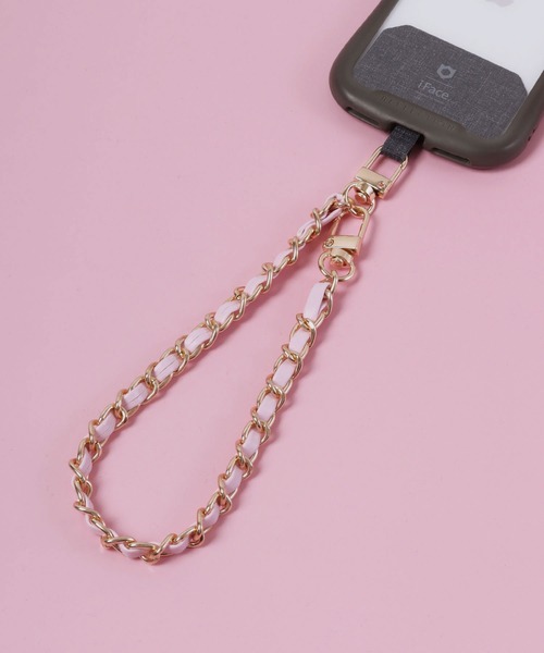Ree&Mee(リーアンドミー)の「Ree&Mee チェーン ハンドストラップ スマホストラップ スマホ モバイルストラップ ブレスレット(スマホグッズ・メンズ・キャメル/ピンク/レッド/ホワイト/モカ/イエロー/ブラック系その他/ブラック/アイボリー/ライトピンク・FREE)」の9枚目の写真
