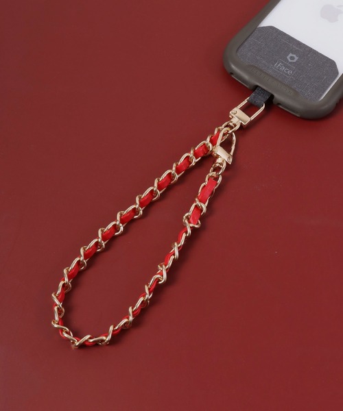 Ree&Mee(リーアンドミー)の「Ree&Mee チェーン ハンドストラップ スマホストラップ スマホ モバイルストラップ ブレスレット(スマホグッズ・メンズ・キャメル/ピンク/レッド/ホワイト/モカ/イエロー/ブラック系その他/ブラック/アイボリー/ライトピンク・FREE)」の10枚目の写真