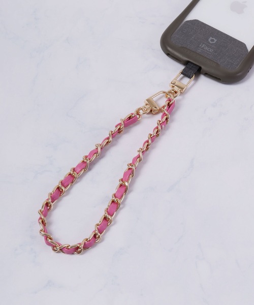 Ree&Mee(リーアンドミー)の「Ree&Mee チェーン ハンドストラップ スマホストラップ スマホ モバイルストラップ ブレスレット(スマホグッズ・メンズ・キャメル/ピンク/レッド/ホワイト/モカ/イエロー/ブラック系その他/ブラック/アイボリー/ライトピンク・FREE)」の8枚目の写真
