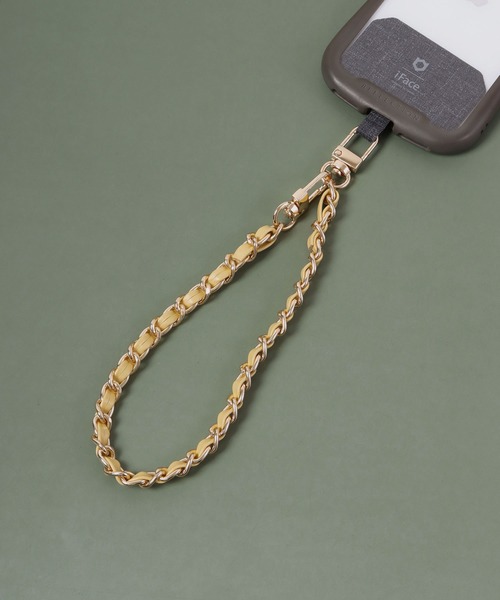 Ree&Mee(リーアンドミー)の「Ree&Mee チェーン ハンドストラップ スマホストラップ スマホ モバイルストラップ ブレスレット(スマホグッズ・メンズ・キャメル/ピンク/レッド/ホワイト/モカ/イエロー/ブラック系その他/ブラック/アイボリー/ライトピンク・FREE)」の6枚目の写真