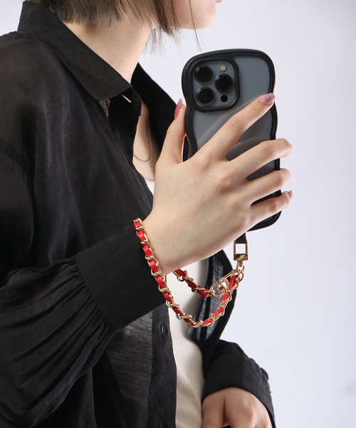 Ree&Mee(リーアンドミー)の「Ree&Mee チェーン ハンドストラップ スマホストラップ スマホ モバイルストラップ ブレスレット(スマホグッズ・メンズ・キャメル/ピンク/レッド/ホワイト/モカ/イエロー/ブラック系その他/ブラック/アイボリー/ライトピンク・FREE)」の13枚目の写真