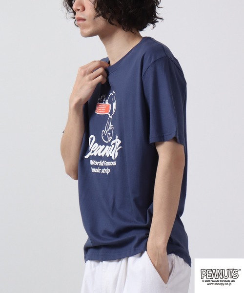 PEANUTS(ピーナッツ)の「PEANUTS スヌーピー 発砲プリント Tシャツ 半袖(Tシャツ/カットソー・レディース・オフホワイト/ホワイト/ネイビー/オレンジ・M/L/LL)」の10枚目の写真