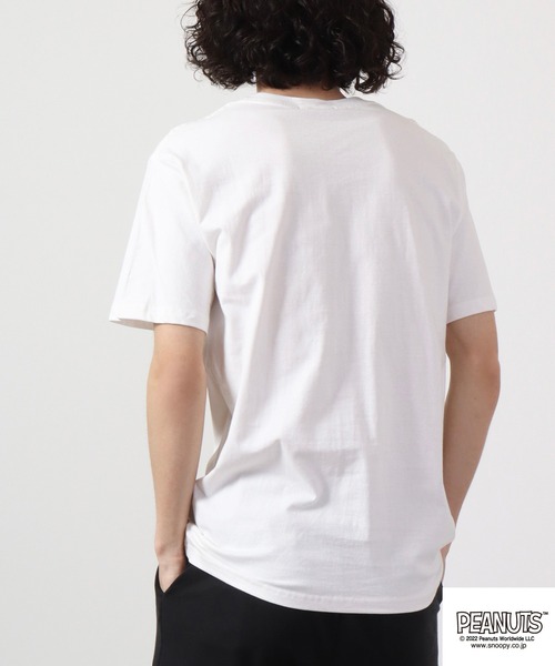 PEANUTS(ピーナッツ)の「PEANUTS スヌーピー 発砲プリント Tシャツ 半袖(Tシャツ/カットソー・レディース・オフホワイト/ホワイト/ネイビー/オレンジ・M/L/LL)」の13枚目の写真