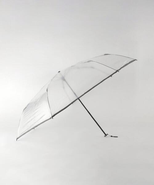 green label relaxing（グリーンレーベルリラクシング）の「＜estaa＞ クリア FLDG アンブレラ / 傘 / 折りたたみ / レイン（折りたたみ傘・レディース・ブラック/ライトグレー・FREE）」の6枚目の写真