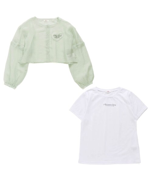 algy(アルジー)の「【2wayアイテム】タンタケシアーシャツカーデ&Tシャツセット(シャツ/ブラウス・キッズ・ミント/オフホワイト/ブラック・XX-SMALL/X-SMALL/MEDIUM/SMALL)」の16枚目の写真