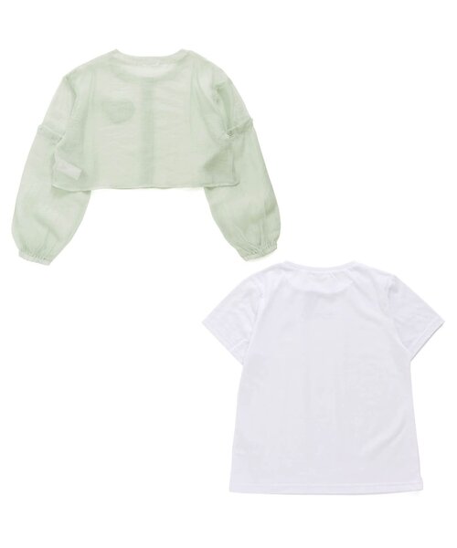 algy(アルジー)の「【2wayアイテム】タンタケシアーシャツカーデ&Tシャツセット(シャツ/ブラウス・キッズ・ミント/オフホワイト/ブラック・XX-SMALL/X-SMALL/MEDIUM/SMALL)」の5枚目の写真