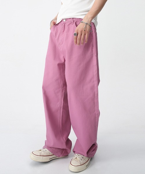 Ressaca（レサーカ）の「ルーズストレートシルエット ワイドワークスケーターパンツ（チノパンツ・メンズ・ベージュ/ライトグリーン/ピンク/ブラウン/ホワイト/アイボリー/ブラック・M/L/XL）」の13枚目の写真