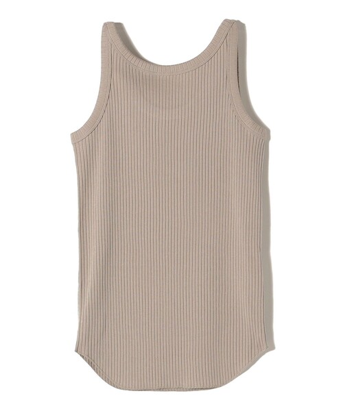 タンクトップ ノースリーブ 丸胴 テレコ タンクトップ レディース SHIPS Primary Navy Label:丸胴 テレコ タンクトップ（タンク