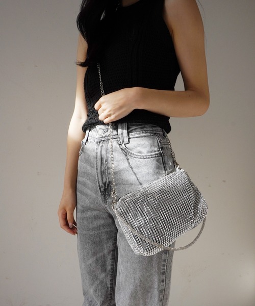 Jelly moo（ジェリームー）の「【 Jelly moo / ジェリームー 】 メッシュ 2WAY ショルダー チェーン バッグ / イブニングバッグ（ハンドバッグ・レディース・ブラック/シルバー/ゴールド・FREE）」の11枚目の写真