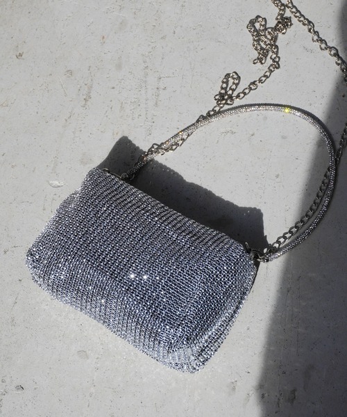Jelly moo（ジェリームー）の「【 Jelly moo / ジェリームー 】 メッシュ 2WAY ショルダー チェーン バッグ / イブニングバッグ（ハンドバッグ・レディース・ブラック/シルバー/ゴールド・FREE）」の12枚目の写真
