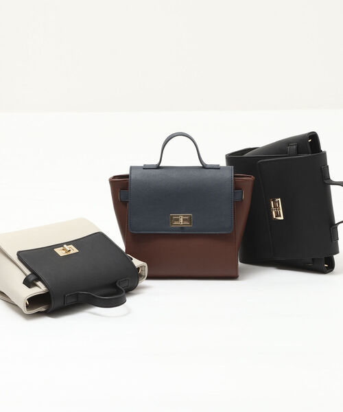 NOLLEY’S（ノーリーズ）の「◇【WEB限定】かぶせハンドバッグ（ハンドバッグ・レディース・ブラウン/ブラック/ベージュ・FREE）」の6枚目の写真