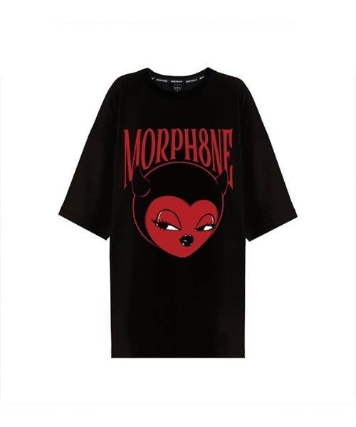 MORPH8NE(モルフィン)の「【MORPH8NE/モルフィン】DEVILISH TEE/ デビリッシュ 半袖Tシャツ プリントT オーバーサイズT(Tシャツ/カットソー・レディース・ブラック・ONE SIZE)」の4枚目の写真