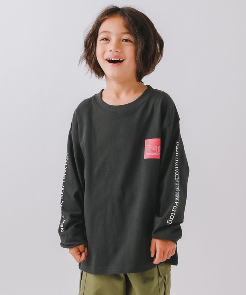 Manhattan Portage（マンハッタンポーテージ）の「【Manhattan Portage(マンハッタンポーテージ)】プリント 長袖Tシャツ（KIDS）（Tシャツ/カットソー・キッズ・ブラック/オフホワイト/ブルー/グリーン・110cm/130cm/150cm）」の3枚目の写真