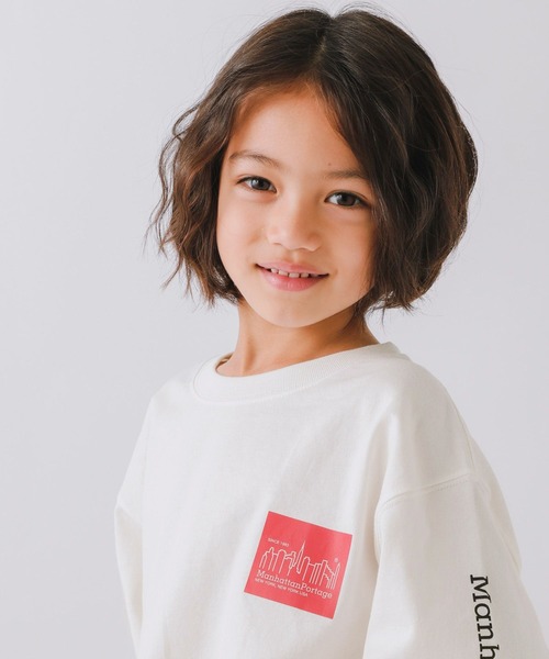 Manhattan Portage（マンハッタンポーテージ）の「【Manhattan Portage(マンハッタンポーテージ)】プリント 長袖Tシャツ（KIDS）（Tシャツ/カットソー・キッズ・ブラック/オフホワイト/ブルー/グリーン・110cm/130cm/150cm）」の6枚目の写真