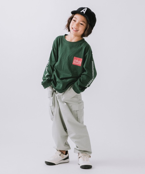 Manhattan Portage（マンハッタンポーテージ）の「【Manhattan Portage(マンハッタンポーテージ)】プリント 長袖Tシャツ（KIDS）（Tシャツ/カットソー・キッズ・ブラック/オフホワイト/ブルー/グリーン・110cm/130cm/150cm）」の8枚目の写真