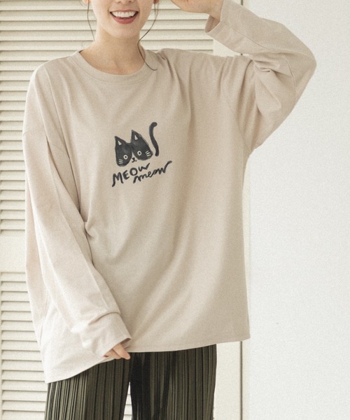 pairmanon(ペアマノン)の「【かぞくおそろい】【大人ユニセックス】オリジナル プリント グラフィック 長袖 Tシャツ(Tシャツ/カットソー・レディース・ベージュ系その他/ブラウン系その他5/ホワイト系その他3/ホワイト系その他/ブラウン系その他3/ブラウン系その他6/ブラック系その他/ベージュ系その他3/ブラック系その他5/ベージュ系その他2・L/M)」の8枚目の写真