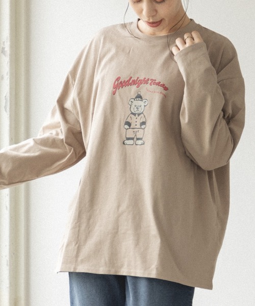 pairmanon(ペアマノン)の「【かぞくおそろい】【大人ユニセックス】オリジナル プリント グラフィック 長袖 Tシャツ(Tシャツ/カットソー・レディース・ベージュ系その他/ブラウン系その他5/ホワイト系その他3/ホワイト系その他/ブラウン系その他3/ブラウン系その他6/ブラック系その他/ベージュ系その他3/ブラック系その他5/ベージュ系その他2・L/M)」の9枚目の写真