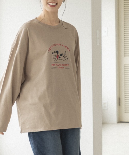 pairmanon(ペアマノン)の「【かぞくおそろい】【大人ユニセックス】オリジナル プリント グラフィック 長袖 Tシャツ(Tシャツ/カットソー・レディース・ベージュ系その他/ブラウン系その他5/ホワイト系その他3/ホワイト系その他/ブラウン系その他3/ブラウン系その他6/ブラック系その他/ベージュ系その他3/ブラック系その他5/ベージュ系その他2・L/M)」の10枚目の写真