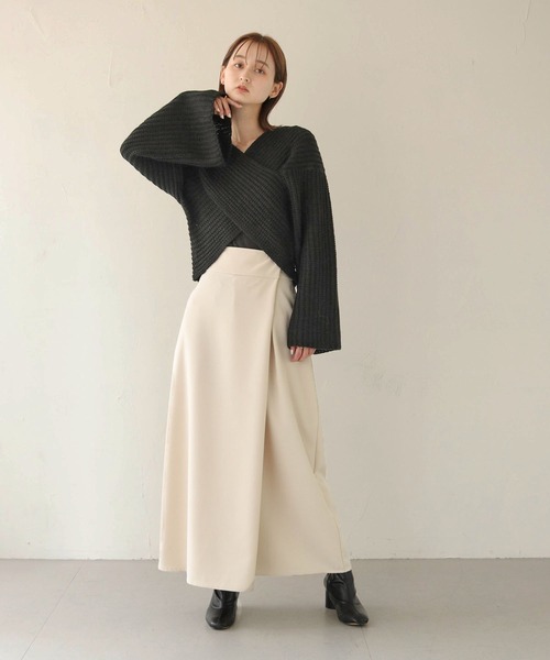 CLEIO（クレイオ）の「【CLEIO】ショートクロスニット/SHORT CROSS KNIT/986-10618（ニット/セーター・レディース・アイボリー/ブラック/ベージュ・FREE）」の20枚目の写真