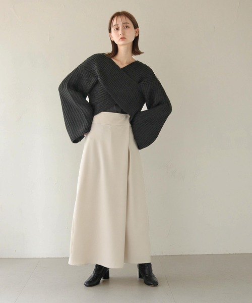 CLEIO（クレイオ）の「【CLEIO】ショートクロスニット/SHORT CROSS KNIT/986-10618（ニット/セーター・レディース・アイボリー/ブラック/ベージュ・FREE）」の21枚目の写真