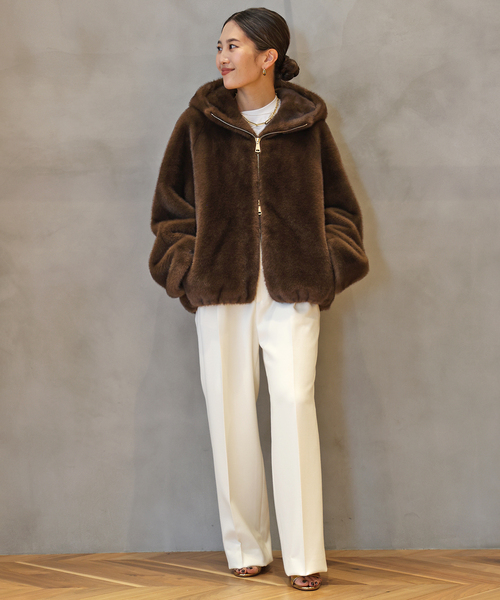 【ドゥーズィエムクラス MY WHITE/マイホワイト】 BROWN ブルゾン Deuxieme Classe（ドゥーズィエムクラス）の「【MY WHITE/マイホワイト