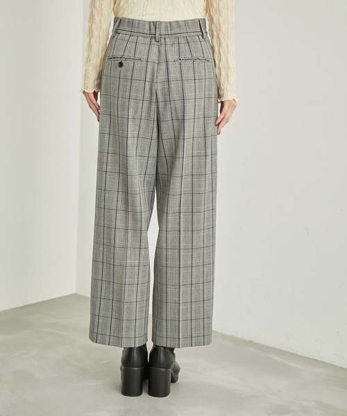 ROPE' PICNIC（ロペピクニック）の「リンクコーデ/チェックタックワイドパンツ（その他パンツ・レディース・ダークブラウン/オフホワイト・36/38/40）」の12枚目の写真