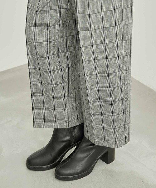 ROPE' PICNIC（ロペピクニック）の「リンクコーデ/チェックタックワイドパンツ（その他パンツ・レディース・ダークブラウン/オフホワイト・36/38/40）」の16枚目の写真