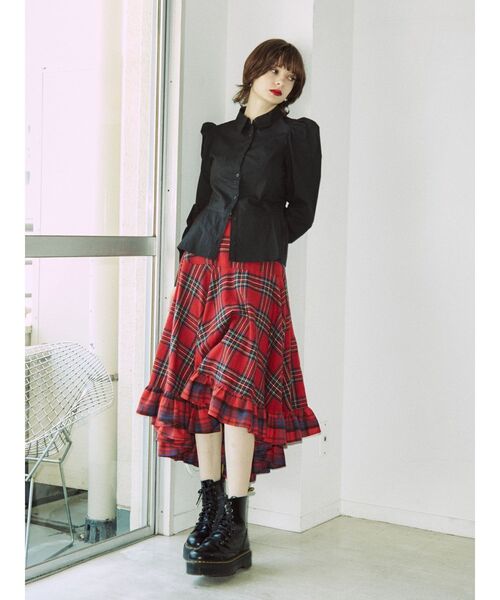 jouetie（ジュエティ）の「ペプラムフィットシャツ（シャツ/ブラウス・レディース・オフホワイト/ブルー/ブラック・MEDIUM）」の14枚目の写真