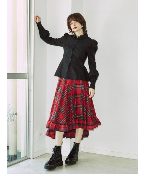 jouetie（ジュエティ）の「ペプラムフィットシャツ（シャツ/ブラウス・レディース・オフホワイト/ブルー/ブラック・MEDIUM）」の17枚目の写真