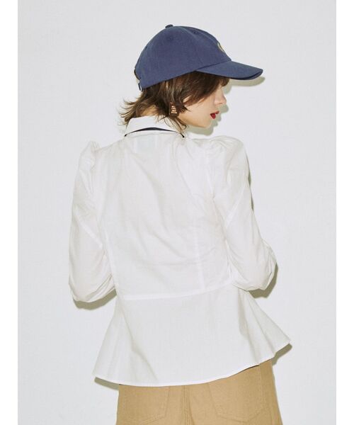 jouetie（ジュエティ）の「ペプラムフィットシャツ（シャツ/ブラウス・レディース・オフホワイト/ブルー/ブラック・MEDIUM）」の19枚目の写真
