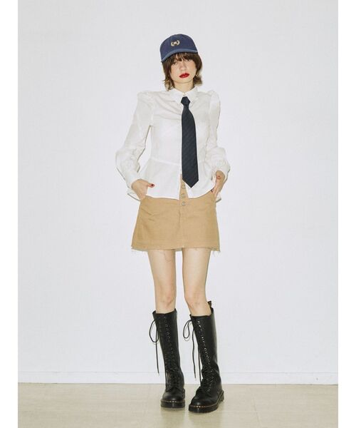 jouetie（ジュエティ）の「ペプラムフィットシャツ（シャツ/ブラウス・レディース・オフホワイト/ブルー/ブラック・MEDIUM）」の22枚目の写真