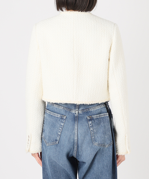 セール】ツイードジャケット（ノーカラージャケット）｜U by