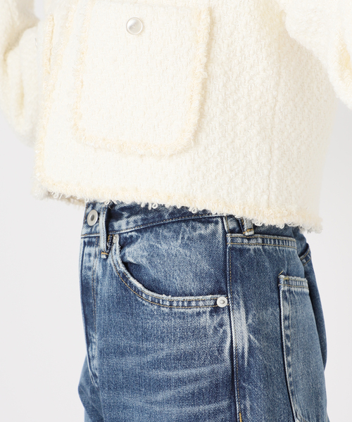 セール】ツイードジャケット（ノーカラージャケット）｜U by