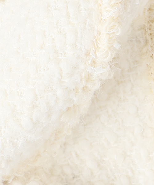 U by SPICK&SPAN（ユーバイスピックアンドスパン）の「ツイードジャケット（ノーカラージャケット・レディース・ブルー/ピンク/ホワイト・FREE）」の9枚目の写真