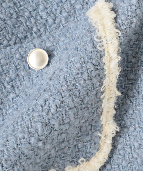 セール】ツイードジャケット（ノーカラージャケット）｜U by