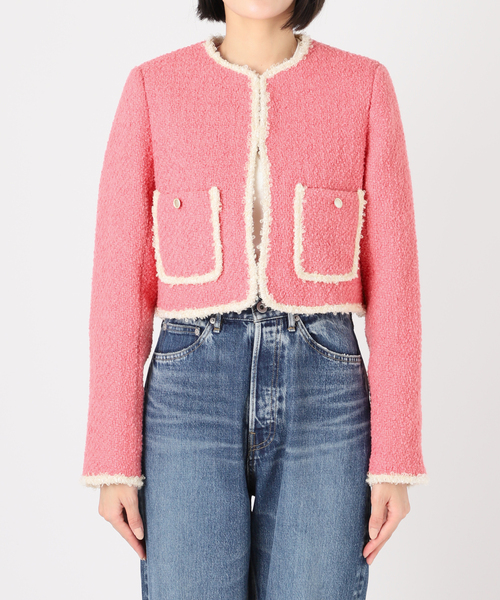 spick and span ツイードジャケット セール】ツイードジャケット（ノーカラージャケット）｜U by