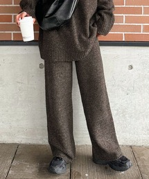 select MOCA by son | シンプルストレートワイドニットパンツ(その他パンツ)