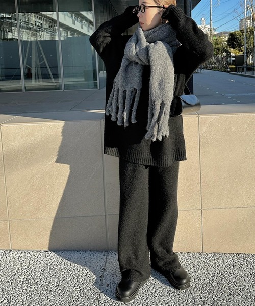 セール】シンプルストレートワイドニットパンツ（その他パンツ