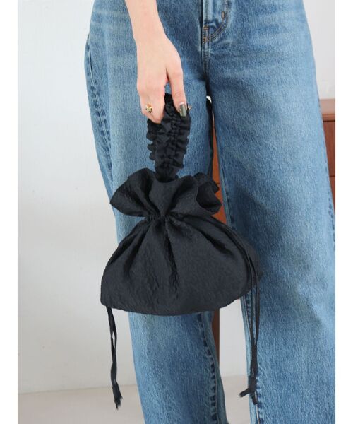 Ungrid（アングリッド）の「ギャザーハンドルバッグ（ハンドバッグ・レディース・オフホワイト/ブラック・FREE）」の5枚目の写真