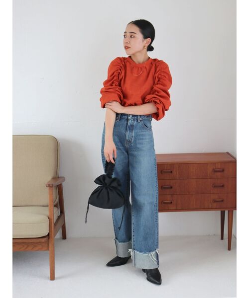 Ungrid（アングリッド）の「ギャザーハンドルバッグ（ハンドバッグ・レディース・オフホワイト/ブラック・FREE）」の6枚目の写真