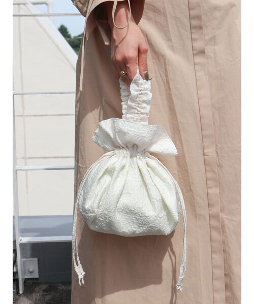 Ungrid（アングリッド）の「ギャザーハンドルバッグ（ハンドバッグ・レディース・オフホワイト/ブラック・FREE）」の8枚目の写真