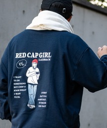 Red Cap Girl | 【a-r】〔Red Cap Girl/レッドキャップガール〕TC裏毛 バック刺繍 ルーズサイズ 配色パーカー(パーカー)