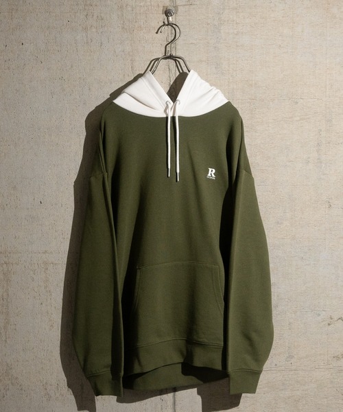 Red Cap Girl(レッドキャプガール)の「【a-r】〔新柄追加〕〔Red Cap Girl/レッドキャップガール〕バックイラストプリント/刺繍 ルーズサイズ 配色パーカー(パーカー・メンズ・カーキ/アッシュグレー/ブルー/ネイビー/アイボリー/ダークグレー/ホワイト系その他/グレー系その他/ネイビー系/ブラック/ブルー系その他/ネイビー系1・LARGE/MEDIUM)」の15枚目の写真