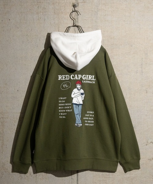RED CAP GIRL パーカー バックイラストプリント フーディー セールa-r〔新柄追加〕〔Red Cap Girl⁄レッドキャップガール