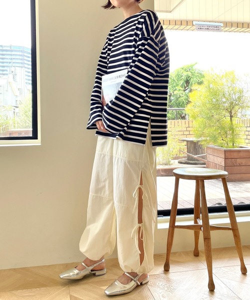 LOWRYS FARM(ローリーズファーム)の「バスクボーダーLS 966671(Tシャツ/カットソー・レディース・ブラック/パープル/グレー/ブルー・FREE)」の11枚目の写真